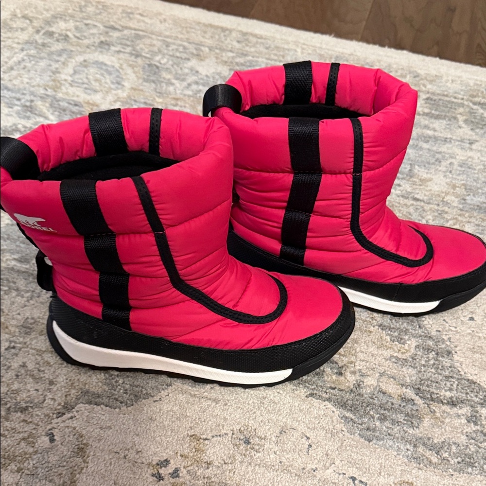 Sorel Kids' Pink and Black Snow Boots